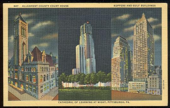 Postcard - Three Pittsburgh, Pennsylvania Masterpieces