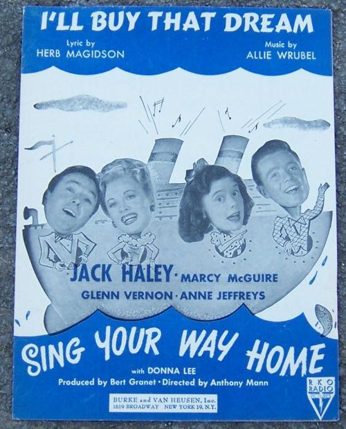 Sheet Music - I'll Buy That Dream