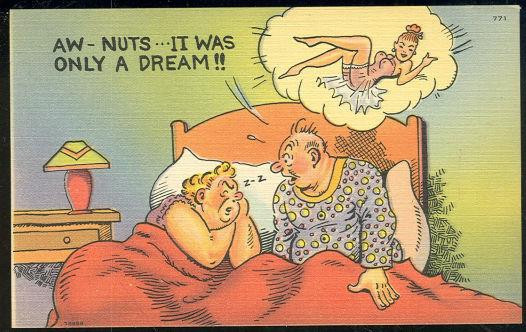 Image for COMIC POSTCARD OF DREAMING MARRIED MAN