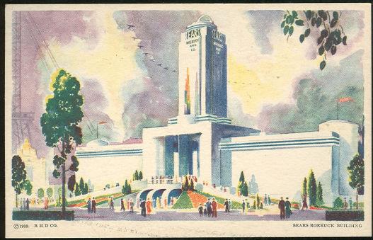Postcard - Sears Roebuck Building, a Century of Progress, International Exposition 1933, Chicago, Illinois