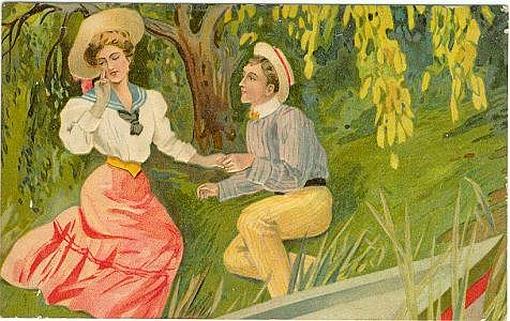 Image for COURTING COUPLE ON RIVERBANK