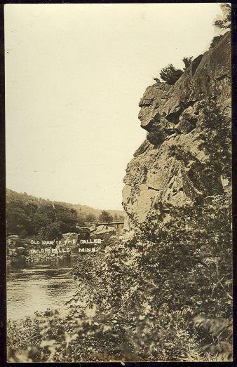Image for REAL PHOTO POSTCARD OF OLD MAN OF THE DALLES, TAYLOR'S FALLS, MINNESOTA