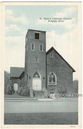 Postcard - St. Peter's Lutheran Church, Holgate, Ohio