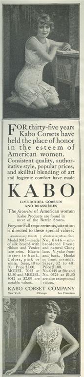 Image for 1916 LADIES HOME JOURNAL KABO LIVE MODEL CORSET MAGAZINE ADVERTISEMENT