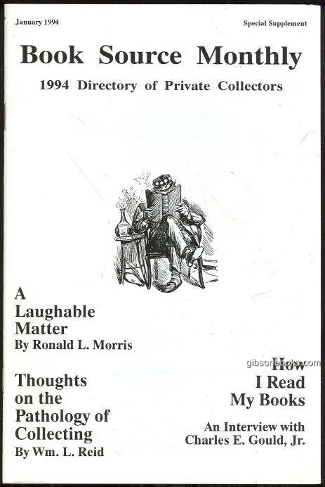Image for BOOK SOURCE MONTHLY MAGAZINE JANUARY 1994 DIRECTORY OF PRIVATE COLLECTORS