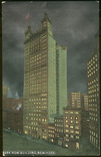 Postcard - Park Row Building, New York City, New York