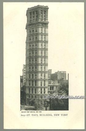Postcard - Undivided Postcard of St. Paul Building, New York City, New York