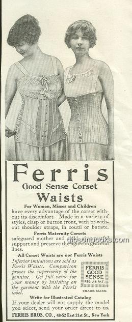 Image for 1917 LADIES HOME JOURNAL FERRIS GOOD SENSE CORSET WAISTS MAGAZINE ADVERTISEMENT