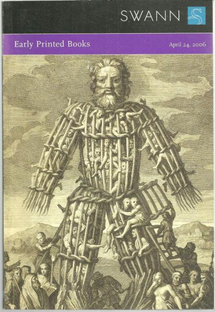 Image for EARLY PRINTED BOOKS, SALE 2076 APRIL 24, 2006