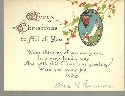 Christmas - Merry Christmas to All of You Card with Snowy Town