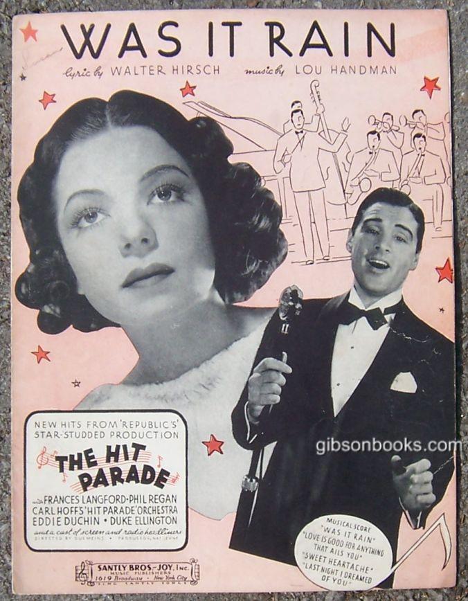 Sheet Music - Was It Rain