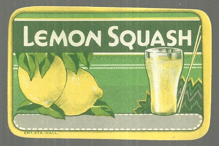 Advertisement - Vintage Label for Lemon Squash