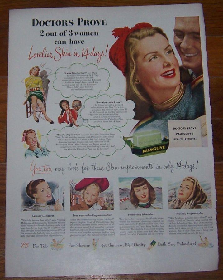 Image for 1947 PALMOLIVE SOAP LIFE MAGAZINE ADVERTISEMENT