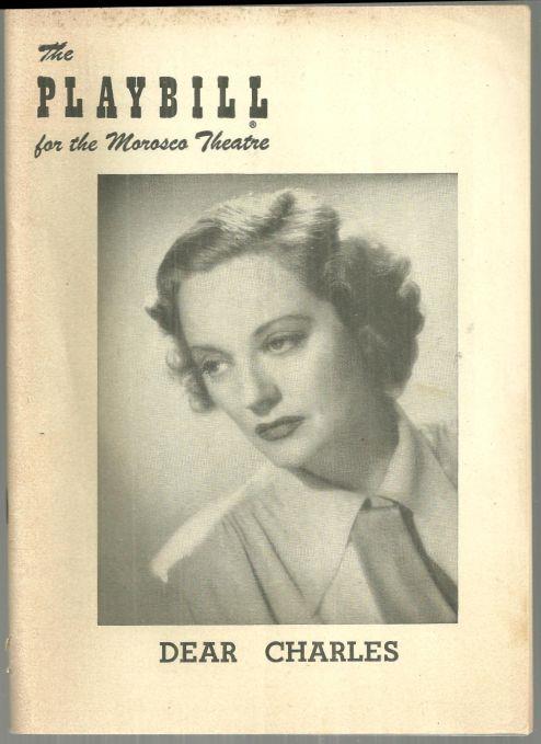 Playbill - Tallulah Bankhead in Dear Charles, November 15, 1954