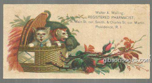 Advertisement - Victorian Trade Card for Walter A. Walling, Registered Pharmacist, Providence, Rhode Island