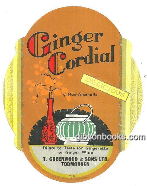 Advertisement - Vintage Label for Ginger Cordial