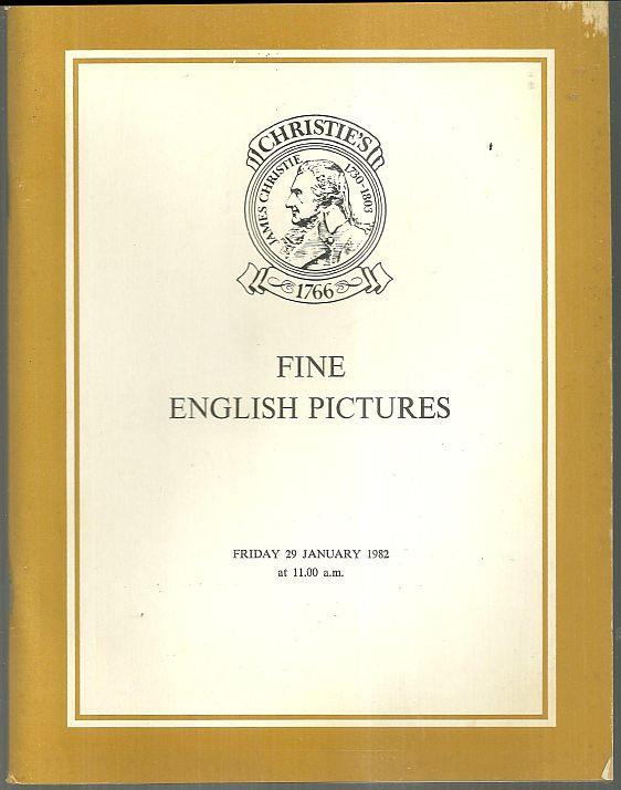 Image for FINE ENGLISH PICTURES Friday, 29 January 1982 At 11.00 A. M.