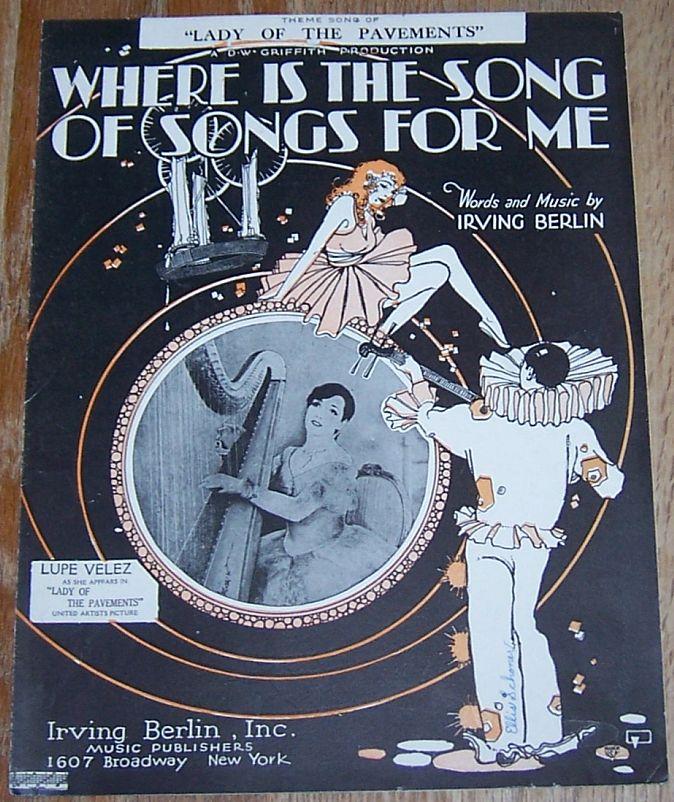 Sheet Music - Where Is the Song of Songs for Me