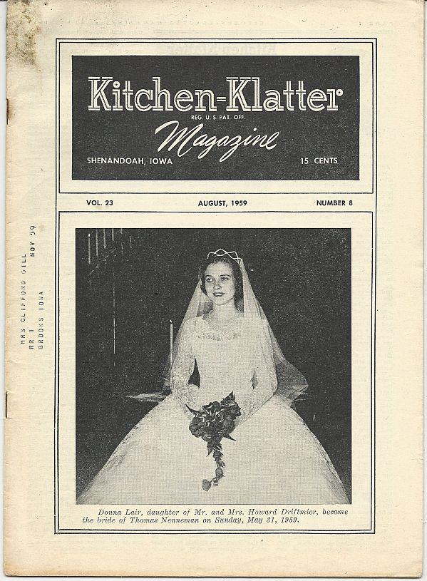 Driftmier, Leanna Field - Kitchen Klatter Magazine August 1959