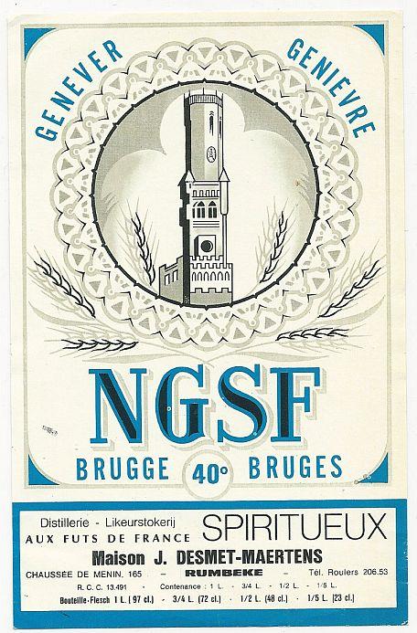Advertisement - Vintage Wine Label for Ngsf Brugge