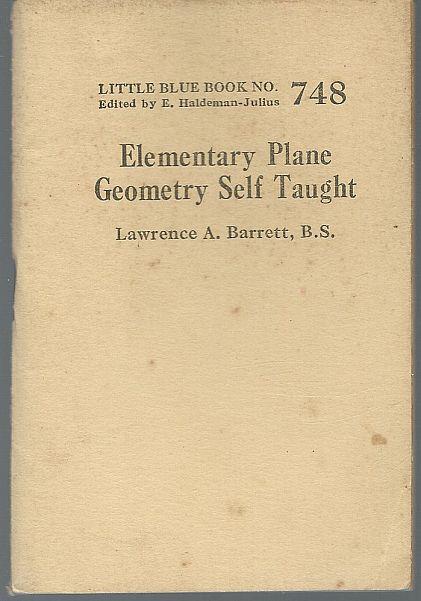 Image for ELEMENTARY PLANE GEOMETRY SELF-TAUGHT