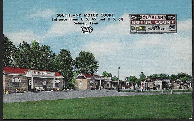 Postcard - Southland Motor Court, Selmer, Tennessee