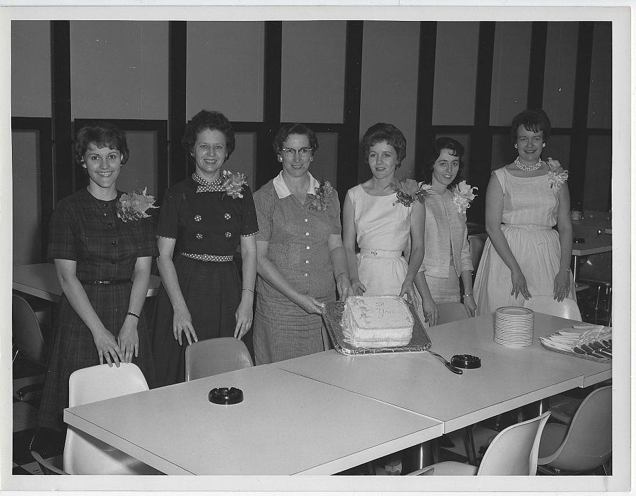 Photograph - Original Photograph of Lovely Ladies Presenting a Cake, Marshall Space Flight Center