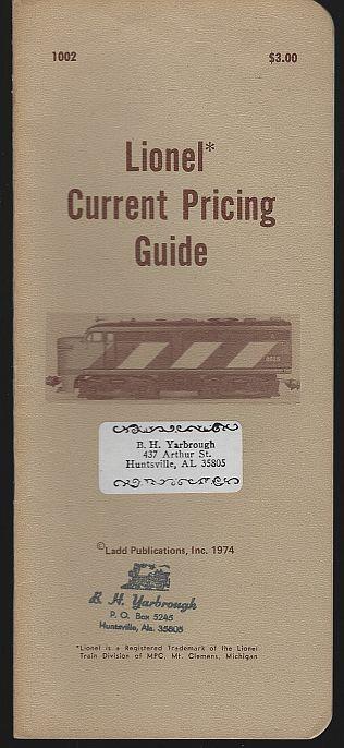 Image for LIONEL CURRENT PRICING GUIDE