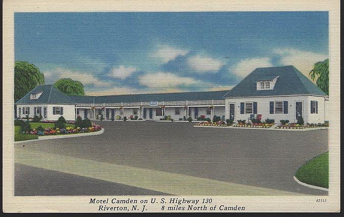 Postcard - Motel Camden, Riverton, New Jersey