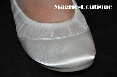 Wedding Shoes Flats Ivory on Satin Ivory Pumps Wedding Bridal Ballet Uk 3 4 5 6 7 8   Ebay
