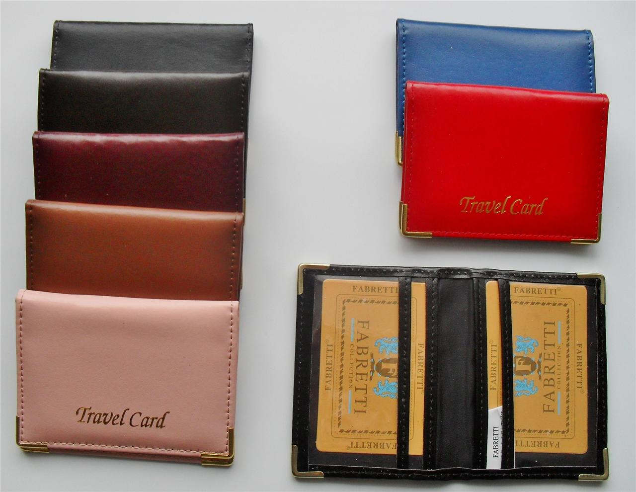 NEWLEATHERTRAVELcardbustrainpassholderwallet8colours