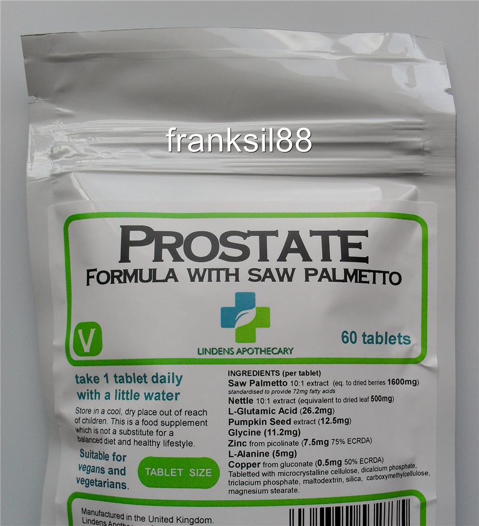 New Prostate Formula with Saw Palmetto 60 Tablets Fast Worldwide
