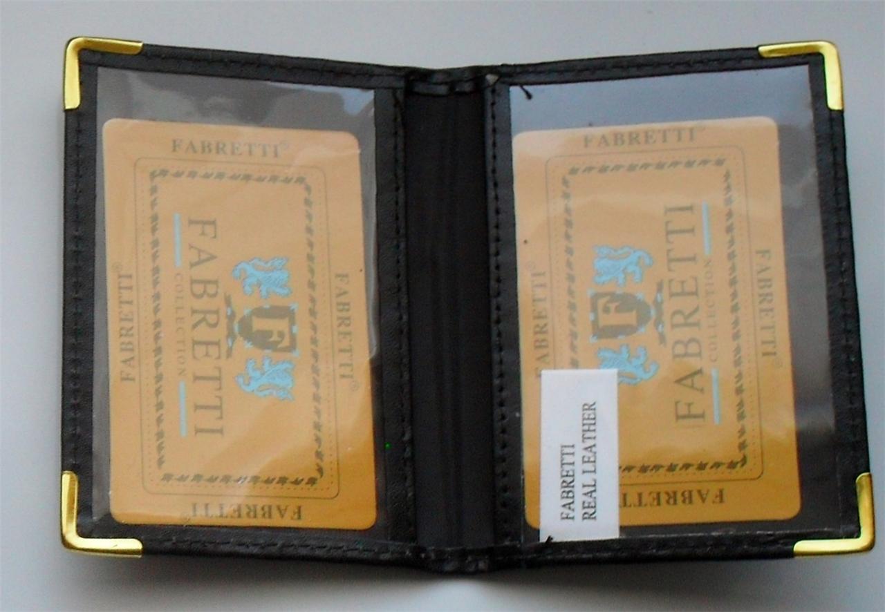 *NEW* SMALL LEATHER BUS pass Train travel ticket holder wallet *Fast