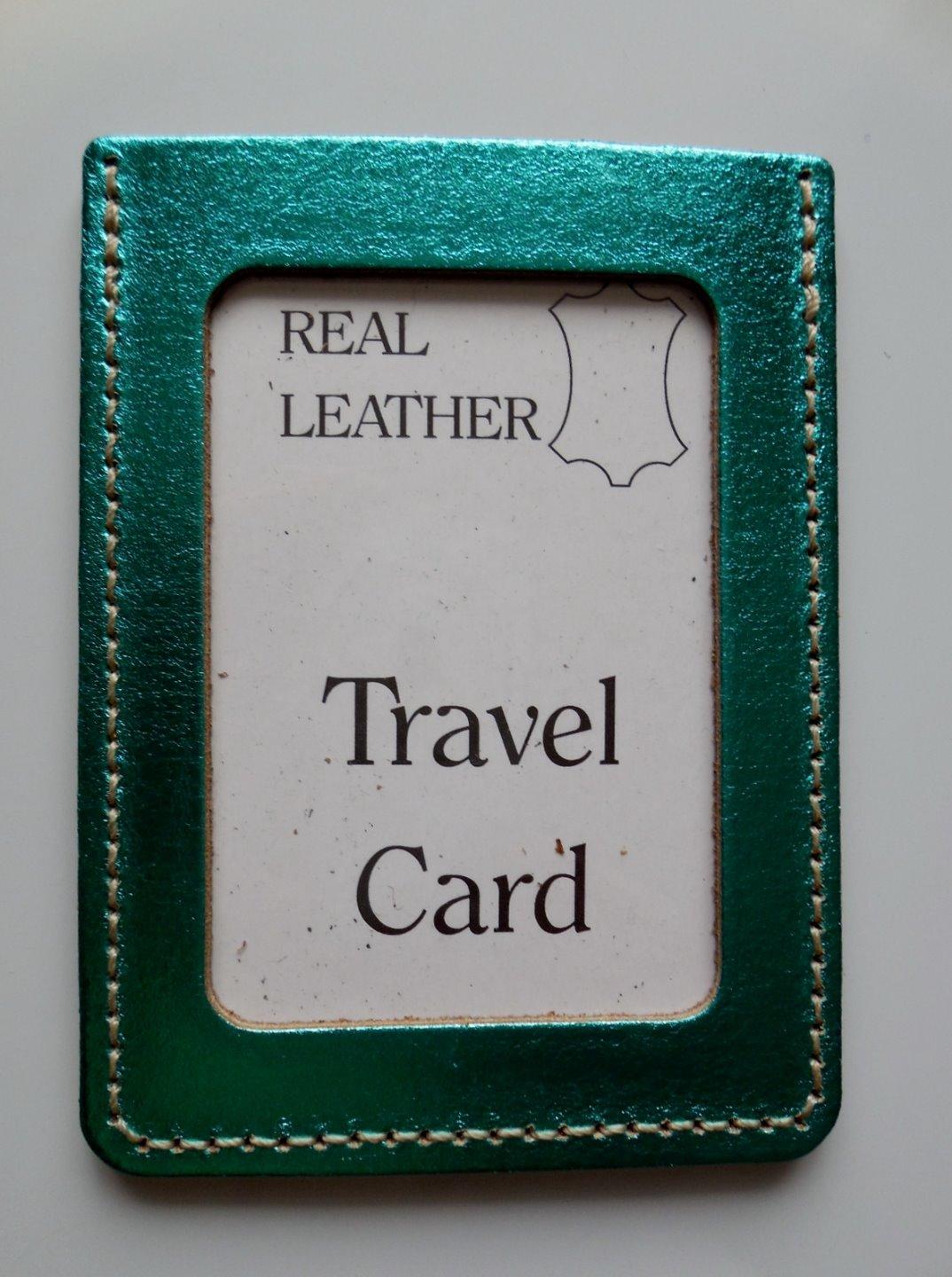 NEW CHUNKY TRAVEL card bus pass Leather wallet holder WorldWide