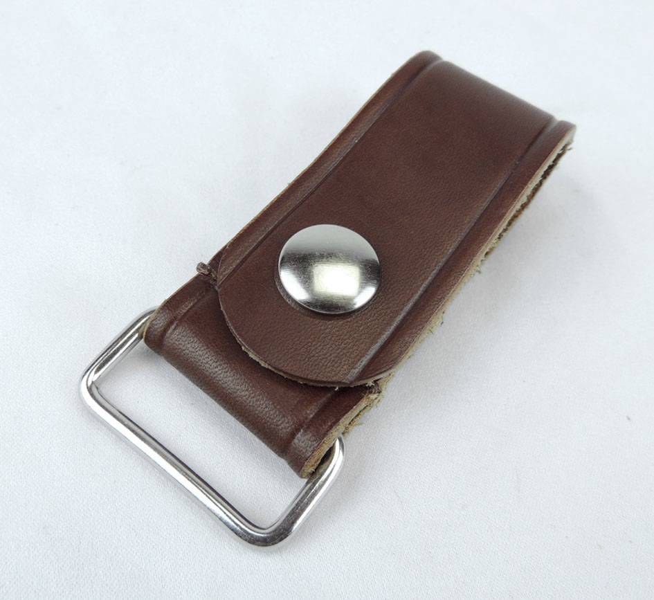 125CS_LEATHER WORK BELT CLIP_TAPE MEASURE_PHONE HOLDER_AMISH "Handmade