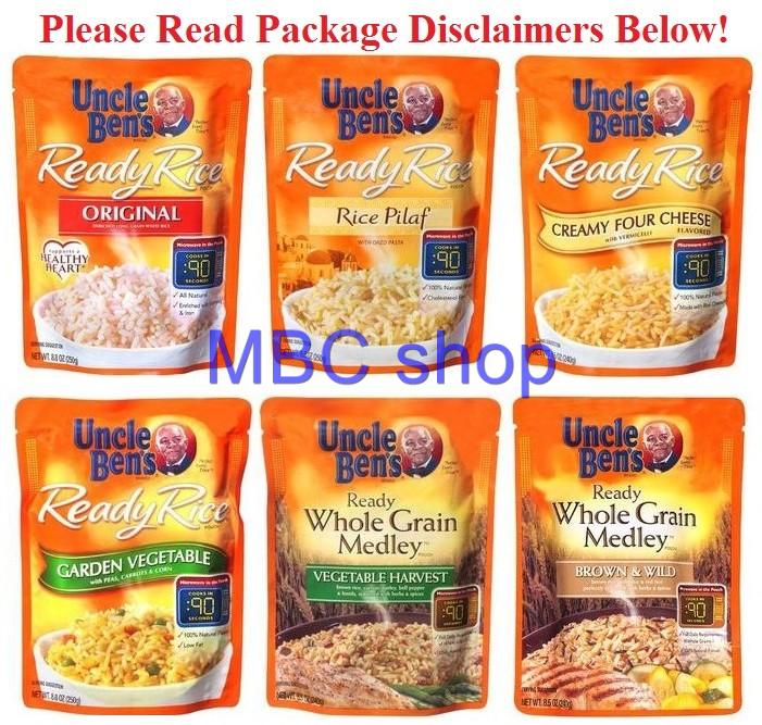 Uncle Ben's Original Ready Rice Mixes Pouch Side Dish Microwaveable n 90 seconds
