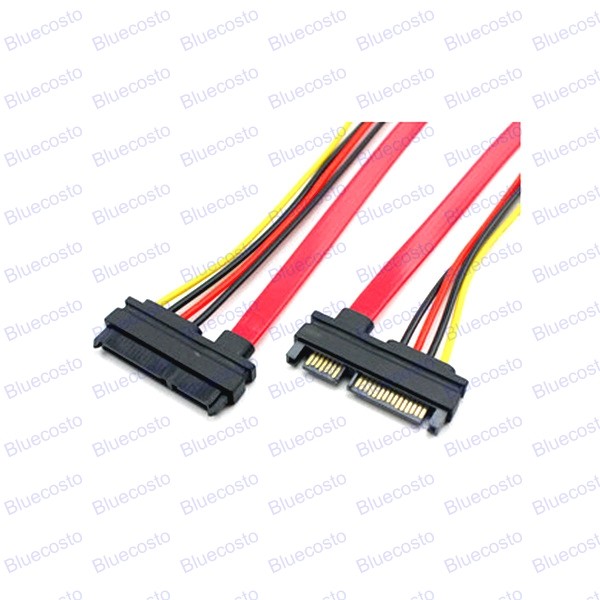 22Pin M/F Serial ATA SATA Data Power Extension Cord Cable Male to