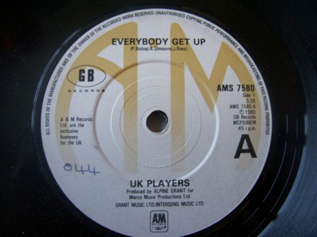 Uk Players Everybody Get Up 7''