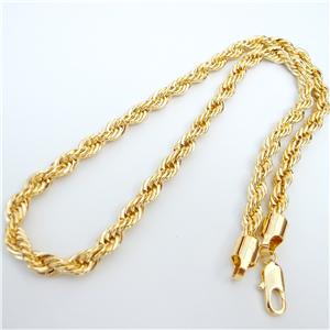 dookie chain chunky iced 24k rope hop filled hip necklace gold