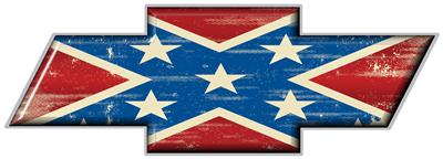 Chevy+Symbol+Rebel+Flag Chevy Bowtie Style Decal Sticker Printed Distressed Confederate Flag ...