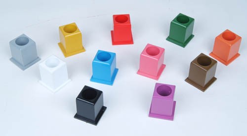 Set of 11 Colored Pencil Holders