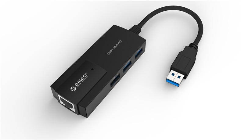 ORICO USB3 0 4 Ports Hub Gigabit LAN Adap