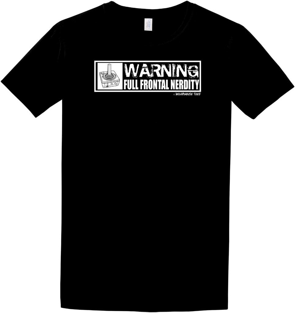 FUNNY Video Game Full Frontal Nerdity Warning TShirt Gamer &hellip;