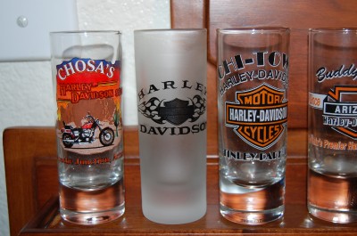 harley davidson shot glass set