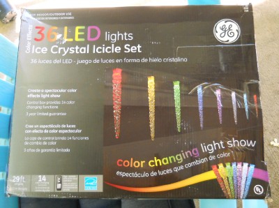 ge color changing lights 36 led ice crystal icicle icicles color changing icicle led lights show