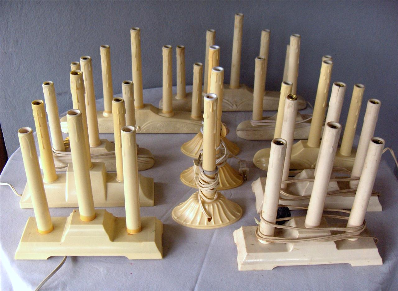 vtg set lot 12 christmas candelabra candolier plastic vtg set lot 12 christmas candelabra candolier plastic