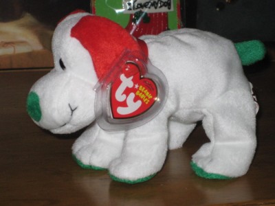 Beanie Babies Dogs on Ornament Ty Beanie Baby Christmas Dog Howlidays Dress Created For