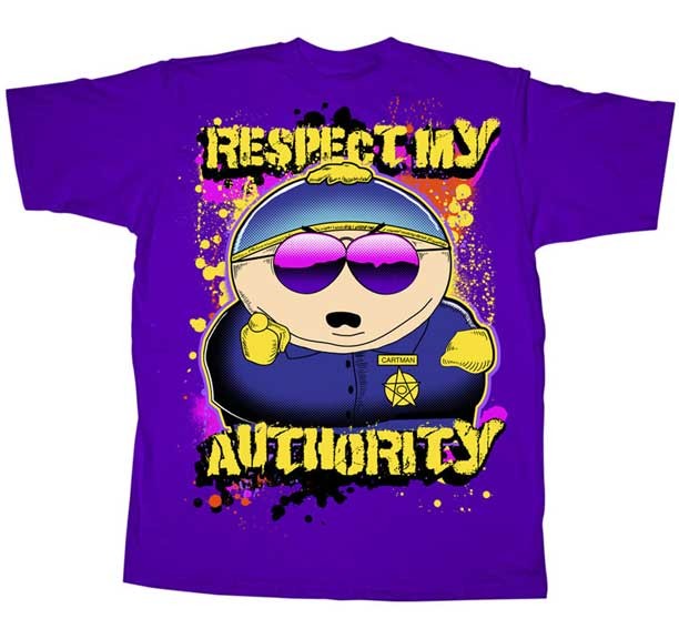 t shirt cartman respect my authority