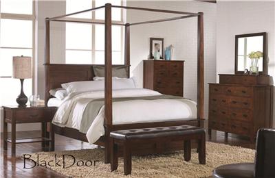 Black King Canopy  on Mission Style King Canopy Bed 5 Pc Poster Bedroom Set  K Bed  Ns  D M