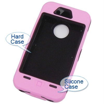 Apple Iphone  on Silicone Plastic Case For Apple Iphone 4gs Pink Black   Ebay